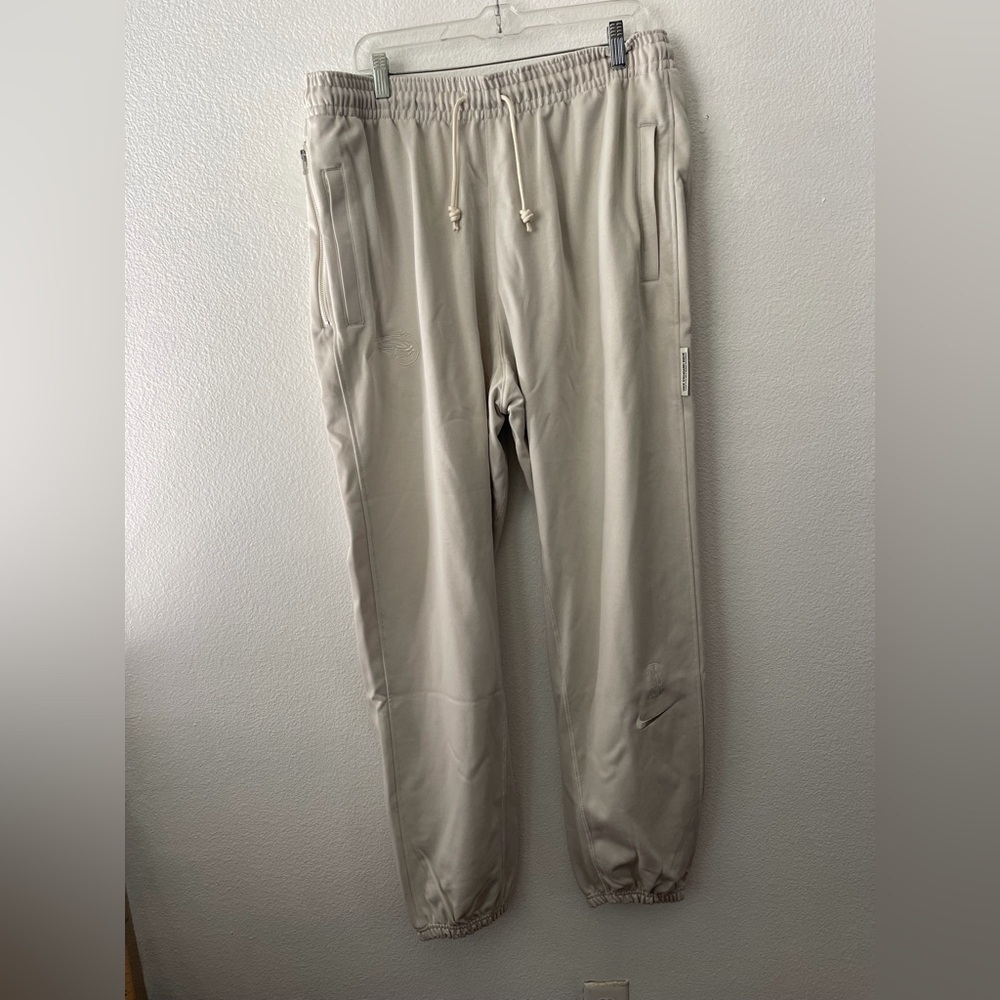 Nike Orlando Magic  Basketball Sweatpants Stone White Grey Sz XXL Swoosh